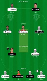 Dream11 Team for Bhairahawa Gladiators vs Kathmandu Kings XI - Everest Premier League T20 2021 Eliminator.